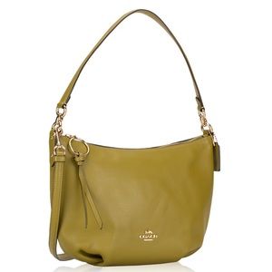 Coach Pebbled Leather Skylar Small Hobo in Citron